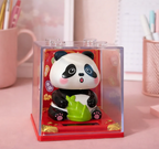 Solar Powered Head-Shaking Panda Toy • Cute Dashboard Bobble Panda • Car Decor